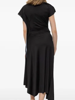 Abito midi asimmetrico nero