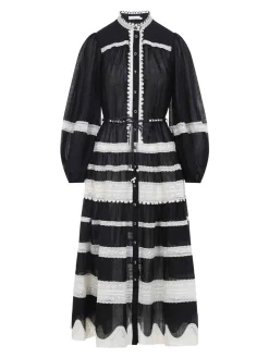 Abito midi in pizzo rhiannon