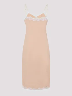 Abito midi viscoso di lingerie