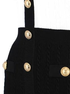 Abito Mini Con Bottoni Decorativi