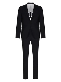 Abito stretch slim fit revers a lancia