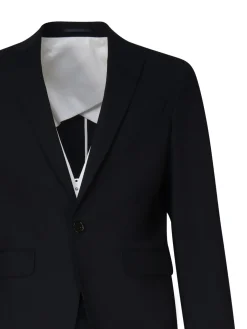 Abito stretch slim fit revers a lancia