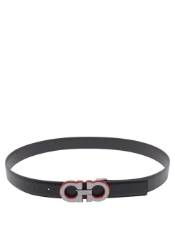 Adjustable Gancini Logo Belt