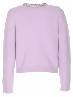 Autoritratto lilla cristallo cardigan