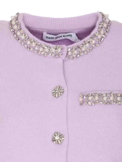 Autoritratto lilla cristallo cardigan