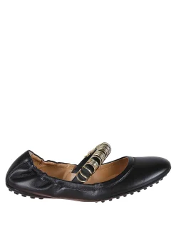 Ballerina Con Tomaia In Pelle