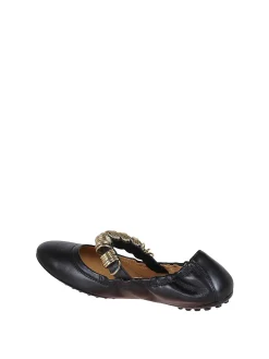 Ballerina Con Tomaia In Pelle