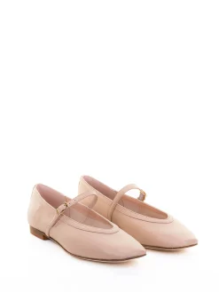 Ballerina Crema Con Cinturino