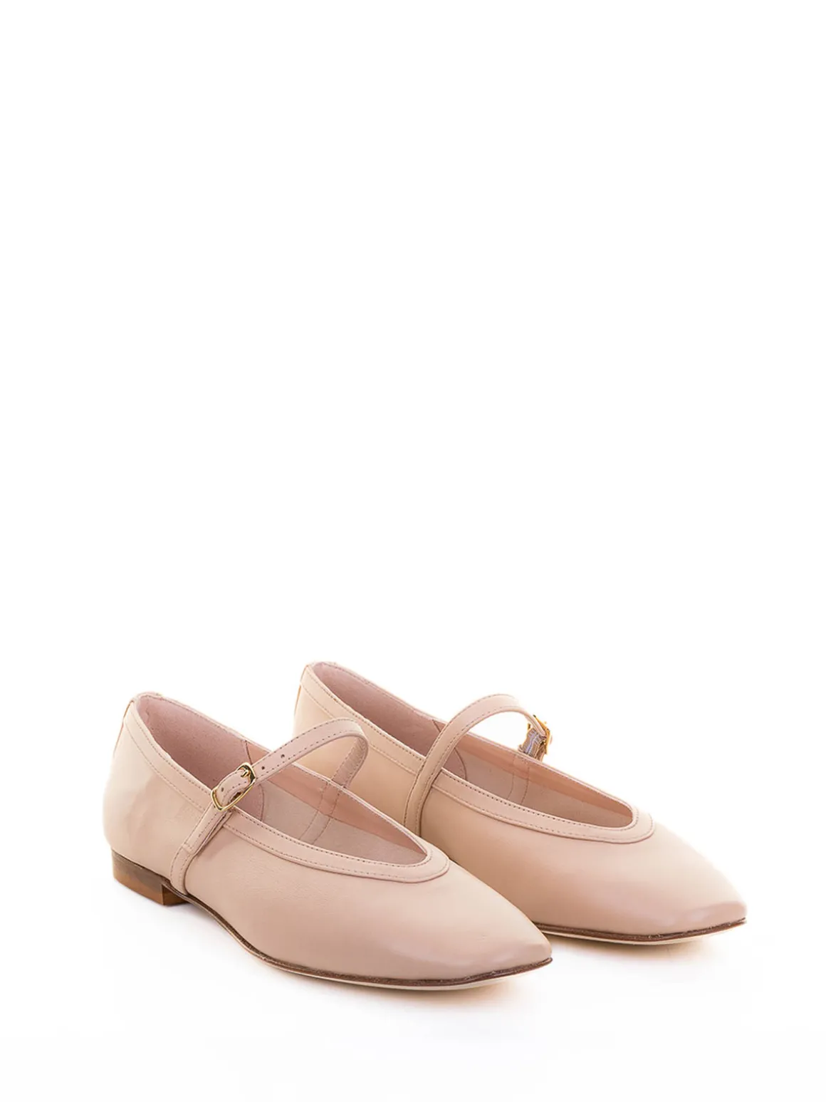 Ballerina Crema Con Cinturino