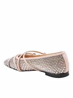 Ballerina In Rete Con Cristalli Applicati