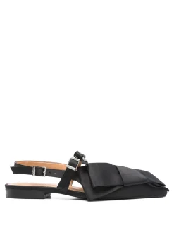 Ballerina slingback con fiocco grande in raso