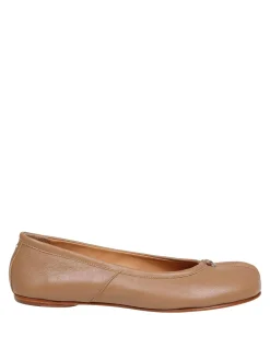 Ballerina Tabi In Pelle Colore Camel