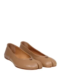 Ballerina Tabi In Pelle Colore Camel