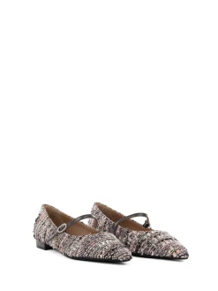 Ballerine Icaro In Tweed Nero