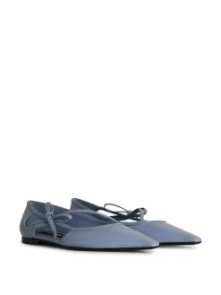 Ballerine in pelle azzurra