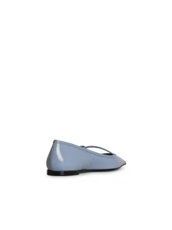 Ballerine in pelle azzurra