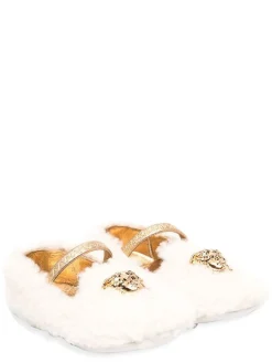 Ballerine medusa in shearling