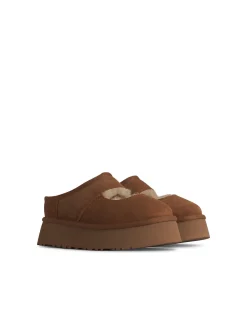 Bea Mary Beige Suede Slippers