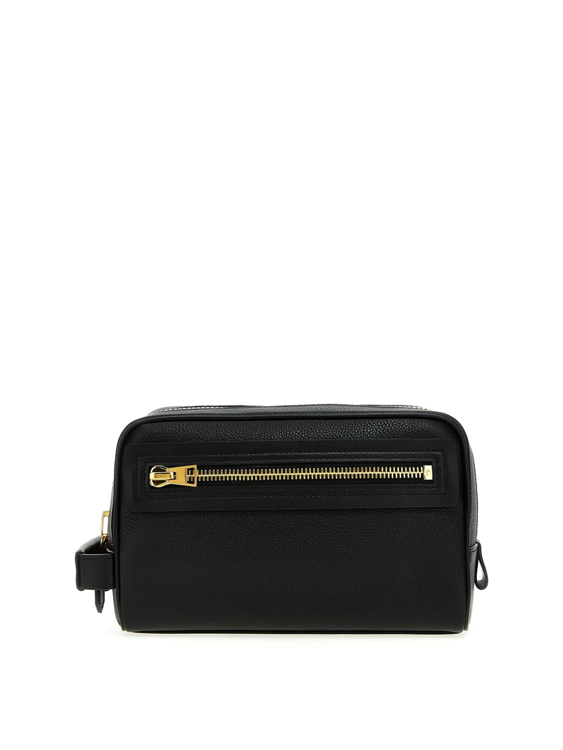 Beauty case in pelle con logo