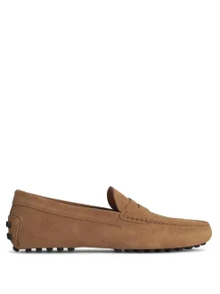 Beige Suede Loafers