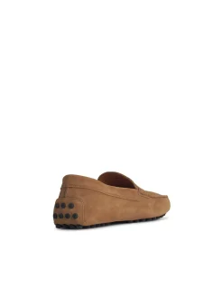 Beige Suede Loafers