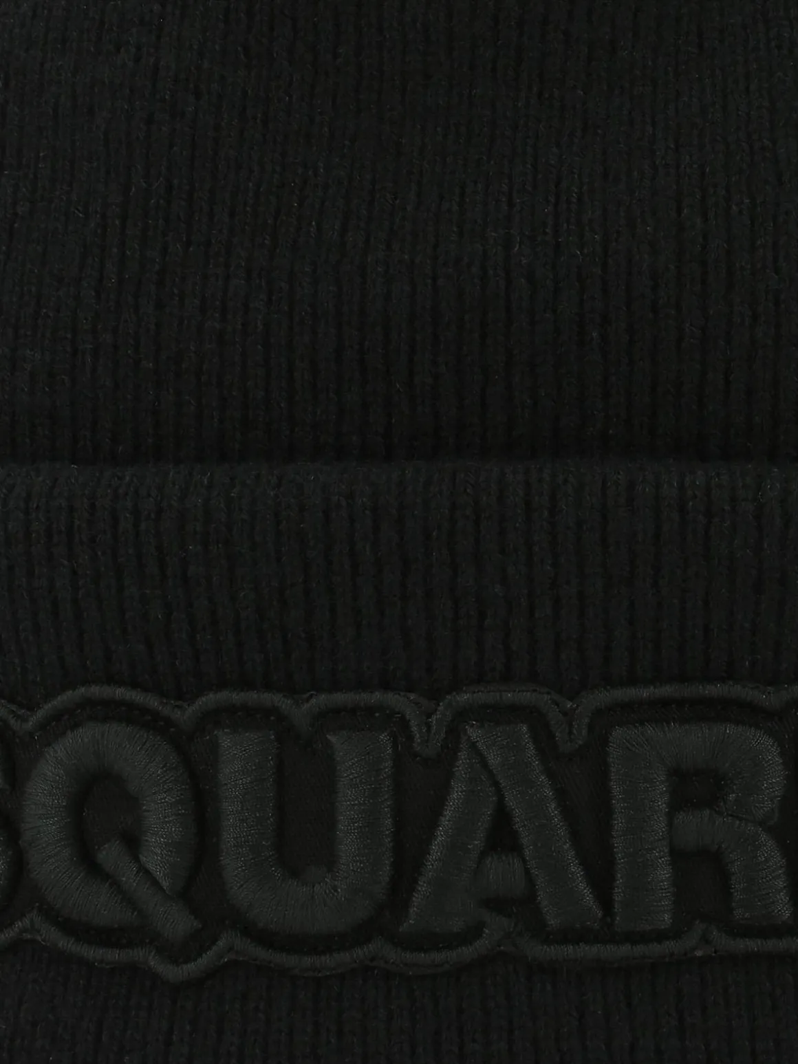 Berretto Dsquared2 nero in lana a costine