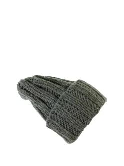 Berretto In Cashmere Verde Militare