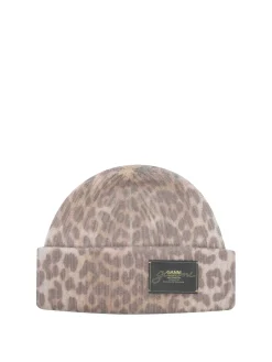 berretto leopardo stampato
