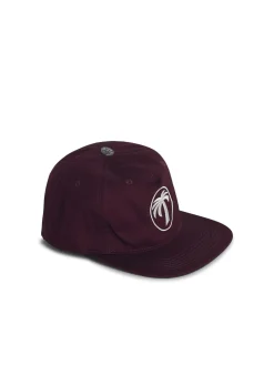 Berretto ovale in cotone bordeaux