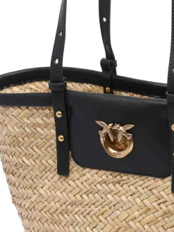 Black Love Summer Basket RAFIA BASS