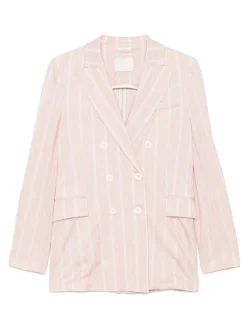 Blazer a doppio petto rosa poudre