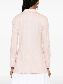 Blazer a doppio petto rosa poudre