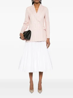 Blazer a doppio petto rosa poudre