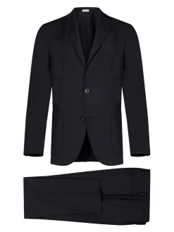 Blazer a k-giacket di lana virgin blu scuro