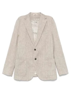Blazer a petto singolo di cotone