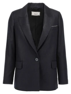 Blazer a petto singolo Lurex