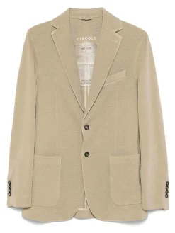 Blazer beige a petto singolo