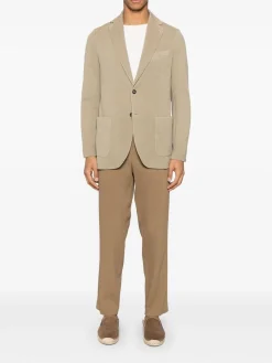 Blazer beige a petto singolo