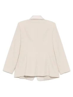 Blazer beige a petto singolo