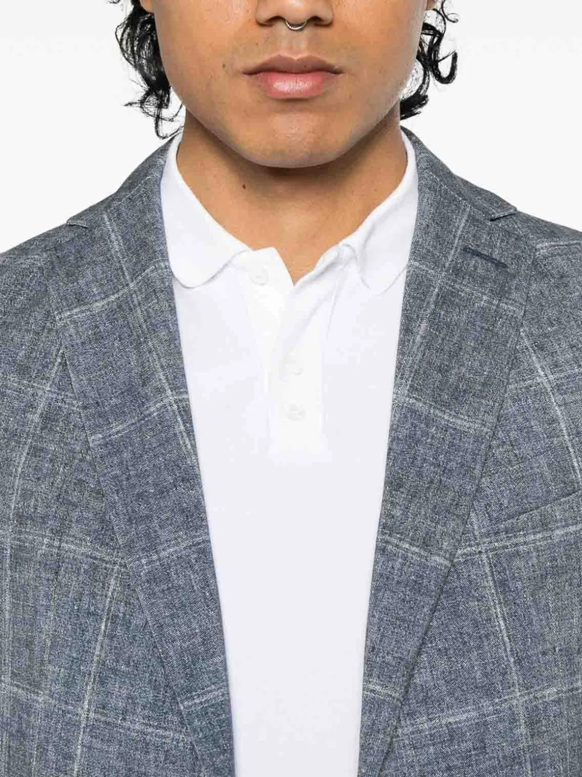 Blazer di cotone grigio
