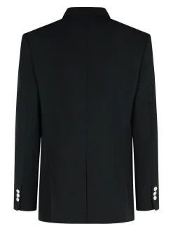 Blazer di lana vergine nera