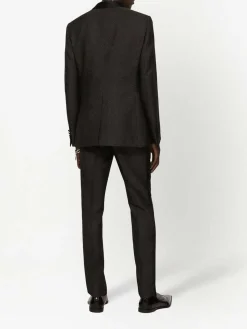 Blazer nero a micro pois