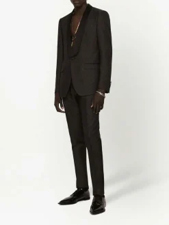 Blazer nero a micro pois