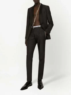 Blazer nero a micro pois