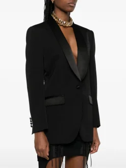 Blazer nero a petto singolo