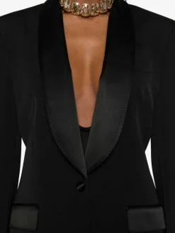Blazer nero a petto singolo