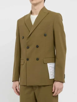 Blazer verde militare a doppio petto