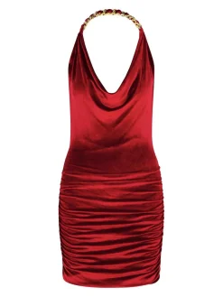 Borgogna Viscose Blend Dress