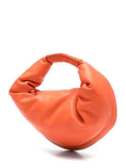 Borsa a mano in pelle in arancione