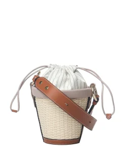 Borsa a secchiello in paglia
